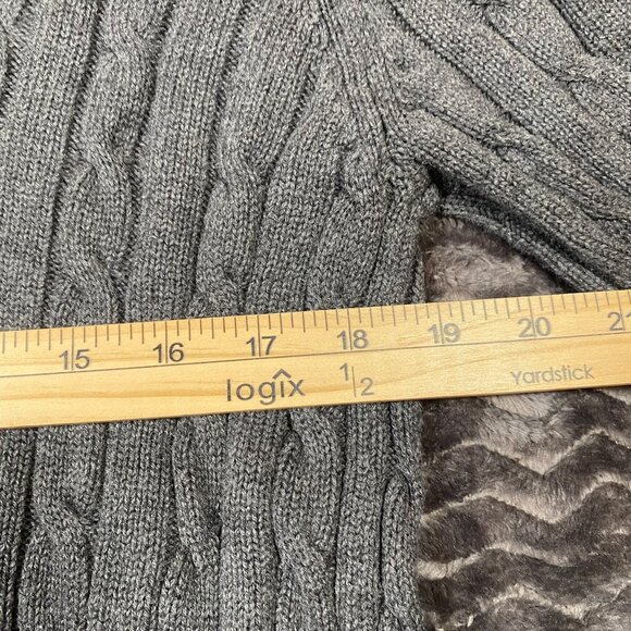 American Living Gray Cable Knit Shawl Collar Pullover Sweater Mens Size XL - Picture 8 of 8